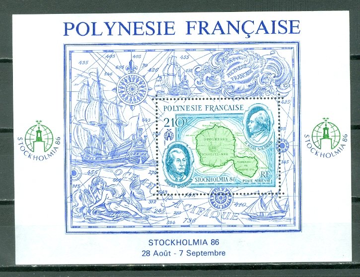 FRENCH POLYNESIA MAP #C220...SOUV. SHEET MNH...$4.75