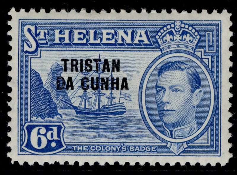 TRISTAN DA CUNHA GVI SG7, 6d light blue, M MINT.