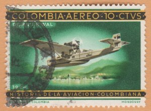 AIRMAIL STAMP FROM COLOMBIA 1965. SCOTT # C472. USED. # 1