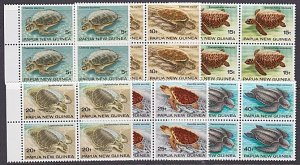 PAPUA NEW GUINEA 1984 Turtles set in blocks of 4 MNH.......................D5501