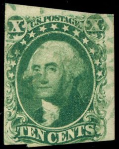 momen: US Stamps #15 Used Sound GREEN Scarce Cancel