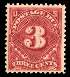 United States, Postage Dues #J40 Cat$225, 1895 3c deep claret, never hinged (...