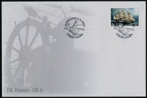Aland 214 on FDC - Museum Ship Pommern