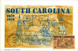 FDC 1970 SC #1407 - Early Colorano Maxicard - Charleston, SC - F75095