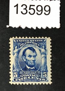 US STAMPS # 304 MINT OG VLH $60 LOT #13599