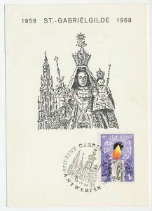 Maximum card Belgium 1968 Madonna and Child - St. Gabriel