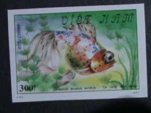 ​VIETNAM 1990 SC#2068-73 COLORFUL LOVELY GOLDFISHES IMPERF MNH SET-VF LAST ONE