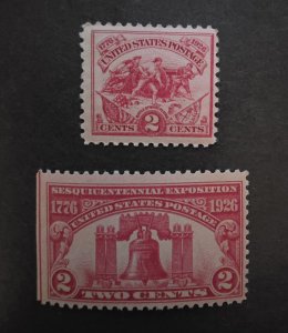 US Scott 627 629 Liberty Bell White Plains MINT Stamp Lot MNH OG Unused T19285