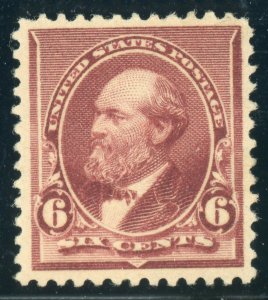 US Stamp #224 Garfield 6c - PSE Cert - VF-XF 85 - Mint RG - SMQ - $375.00