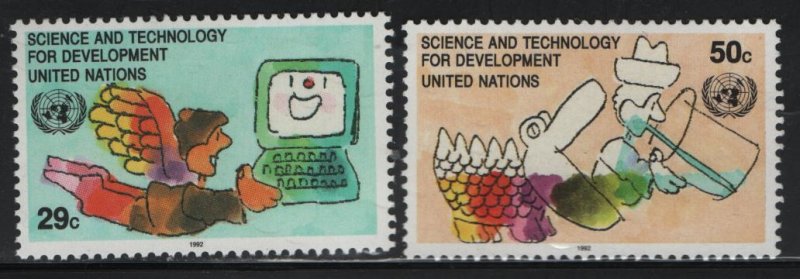 United Nations, 611-612 MNH, 1992 Science and technology for development