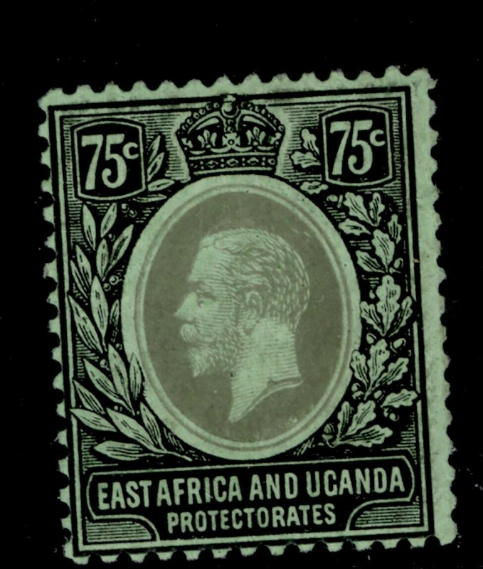 EAST AFRICA and UGANDA GV SG52d, 75c black/green-emerald, M MINT. Cat £12.