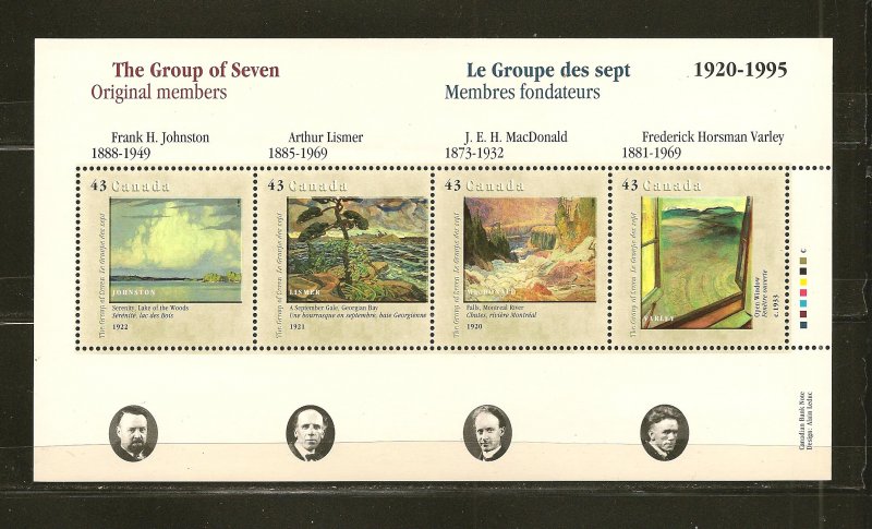 Canada 1559-1560 The Group of Seven Artists Souvenir Sheets MNH