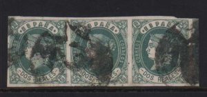 Spain #60 Used Strip Of Three