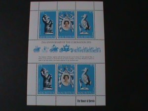 ​MAURITIUS-1978-SC#464 25TH ANNIV: QUEEN ELIZABETH II CARONATION- MNH S/S VF