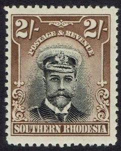 SOUTHERN RHODESIA 1924 KGV ADMIRAL 2/-