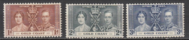 Gold Coast - 1937 Coronation Sc# 112/114 - MH (7002)