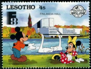 640-645 Lesotho Disney - FINLANDIA 88, MNH set of 6