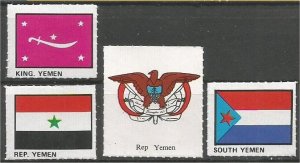 YEMEN. mint, Flag and Coat of Arms (no gum)