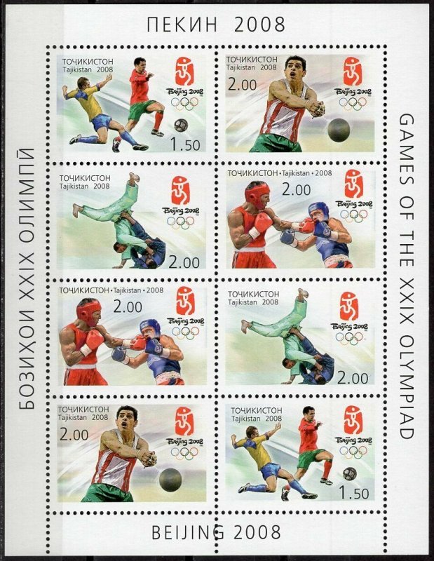 2008 Tajikistan 484-487KL 2008 Olympic Games in Beijing 15,00 €