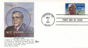 1991 William Piper Aviation Pioneer (Scott C129) Gill FDC