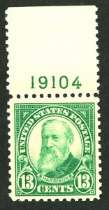 U.S. #622 MINT PL# SINGLE OG NH