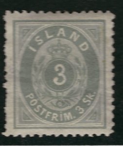 Iceland Attractive Sc #5 MOG rough perfs on left VF SCV $650..powerful bargain!!