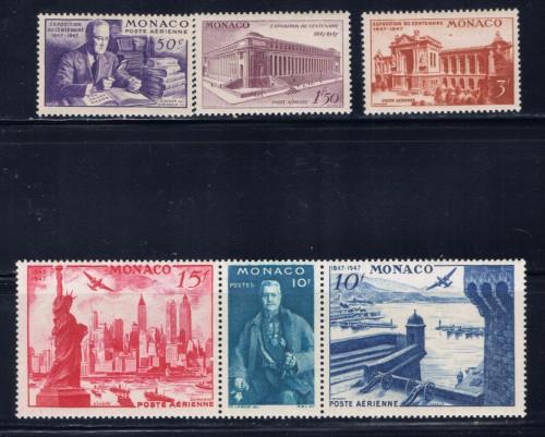 Monaco C16-20a Hinged 1947 set 