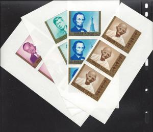 Sharjah,MI:477-88B,Gandhi/ J. F.Kennedy IMPERF Sgls, *MNH*