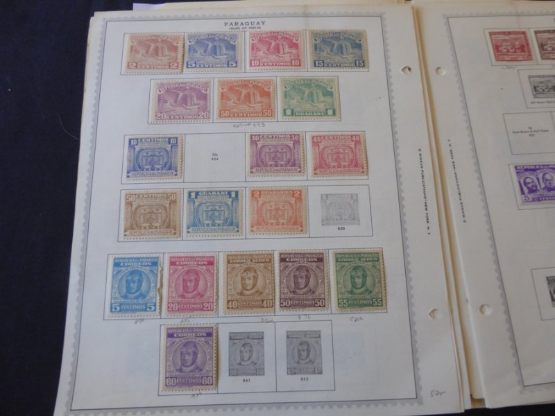 Paraguay 1941-1965 Stamp Collection on Album Pages