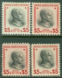EDW1949SELL : USA 1938 Scott #834. 4 stamps. All Mint Original Gum Hinged.