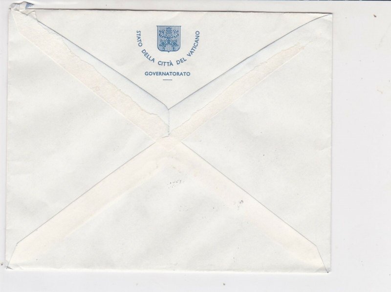 Vatican 1969 Registered to Germany Island Pope + People Stamps Cover Ref 29466