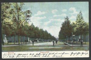 GERMANY 1907 postcard 5pf NM PERFIN, Berlin cds............................58022