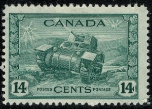CANADA KGVI 1943 WAR EFFORT 14c DULL GREEN (16.4.43) UNUSED (MH) SG385 P.12 VF