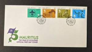 1982 The Year of Scouting First Day Cover FDC Mauritius