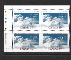 CANADA - 1990 WEATHER OBSERVING UPPER LEFT PB - SCOTT 1287i - MNH