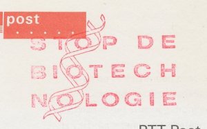 Meter card Netherlands 1995 Stop Biotechnology