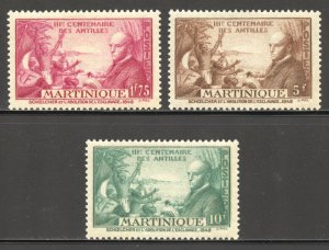 Martinique Scott 176-78 Unused HROG - 1935 Freed Slaves H/Vs of Set - SCV $33.50