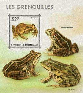 Togo 2021 MNH Amphibians Stamps Frogs Greek Stream Edible Frog 1v S/S