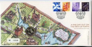 GB 2004 Firth of Forth Scotland Definitive £1 Coin Cover