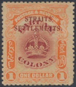 Straits Settlements   Labuan opt   SC# 144  MH  see details & scans