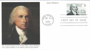 #3545 James Madison Mystic FDC