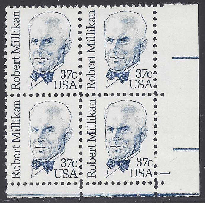 #1866 37c Robert Millikan PB/4 1982 Mint NH