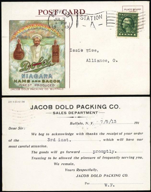 Jacob Dold Packing Co, Ham & Bacon Scarce Advertising Cover - Stuart Katz 