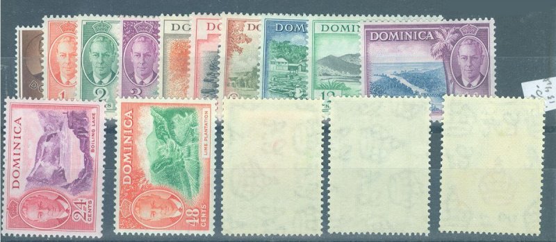 Dominica Scott 122-136; SG 120-134 - Unused LH