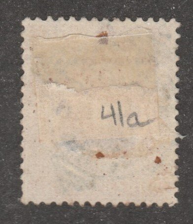 India stamp, Scott# 41A, used, Three Annas,  red/brown, #M650