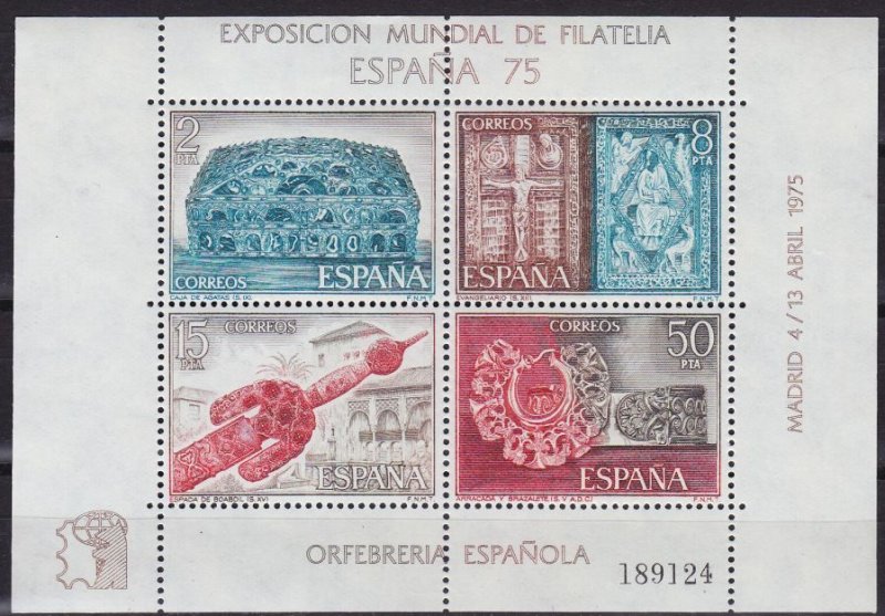 SPANIEN SPAIN [1975] MiNr 2138-41 Block 19 ( **/mnh )