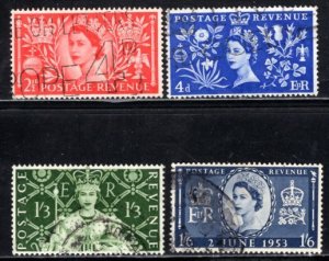 Great Britain #371-374  VF  Used   CV $8.90  .....  2480409