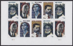 US 5474a Voices of the Harlem Renaissance F plate block 10 L MNH 2020