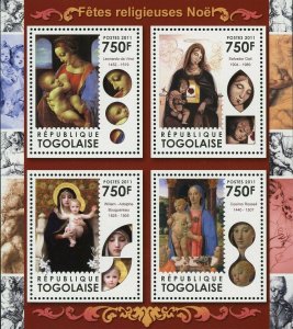 Religious Holidays Stamp Christmas Da Vinci Salvador Dali S/S MNH #4074-4077
