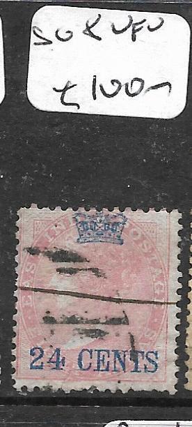 MALAYA STRAITS SETTLEMENTS  (P2704B)  ON INDIA 24C  QV SG 8  VFU